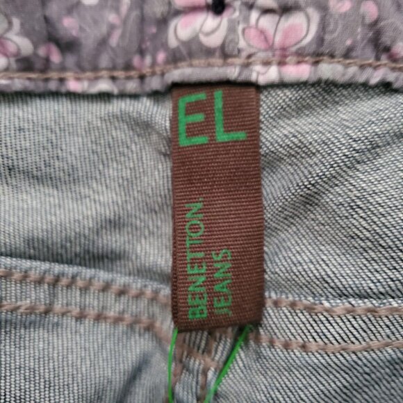 Benetton Jeans Women's Adjustable Waist Stretch Slim Denim Jeans Waist 28 NWT - Picture 7 of 16